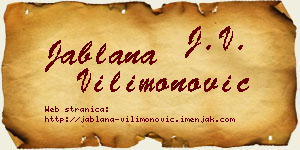 Jablana Vilimonović vizit kartica